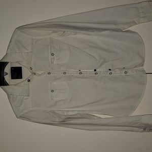 American Eagle white button-up shirt
